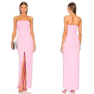 Solace London Bysha Strapless Bubblegum Pink Maxi Dress Size 0